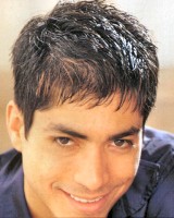 Men short with layered bangs, men black hairstyle