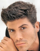 Man sexy hairstyle with wavies