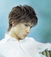 Asian man hair style with layer and waves, brown