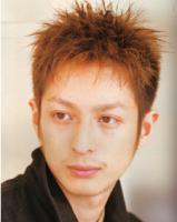 Asian  very Short  spiky Hair Style, red